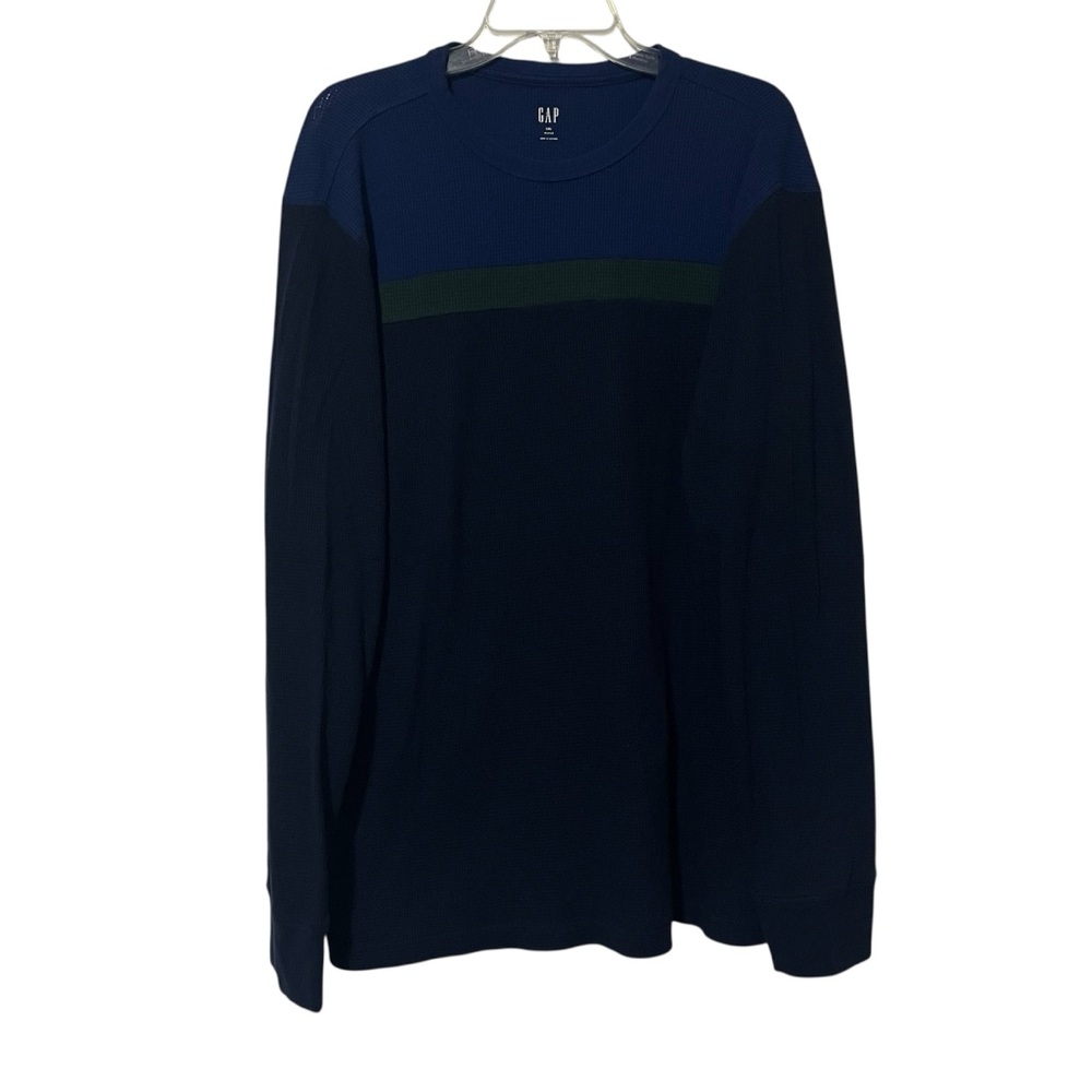 GAP Men’s size XXL Tri-color waffle knit long sleeve sweater